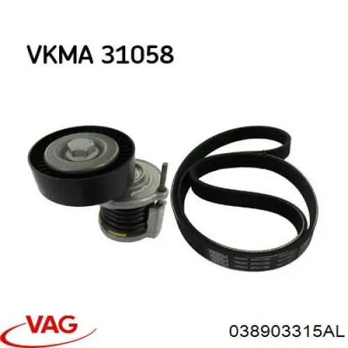 Натягувач приводного ременя VAG 038903315AL ціна, від 31.97 USD