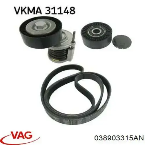 Натягувач приводного ременя VAG 038903315AN ціна, від 23.09 USD