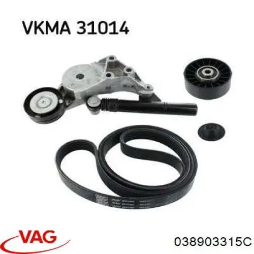 Натягувач приводного ременя VAG 038903315C ціна, від 14.11 USD
