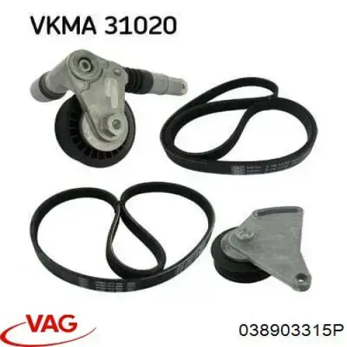 Натягувач приводного ременя 038903315P VAG