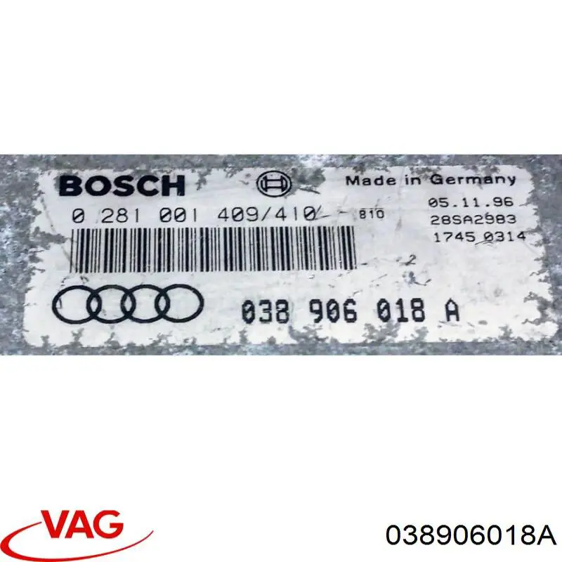 ЕБУ VAG 038906018A ціна, від 69.68 USD