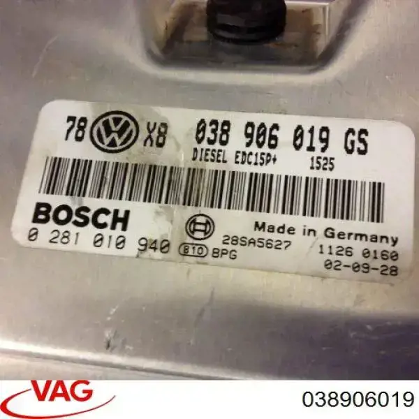 Електронний блок керування двигуном 038906019 VAG