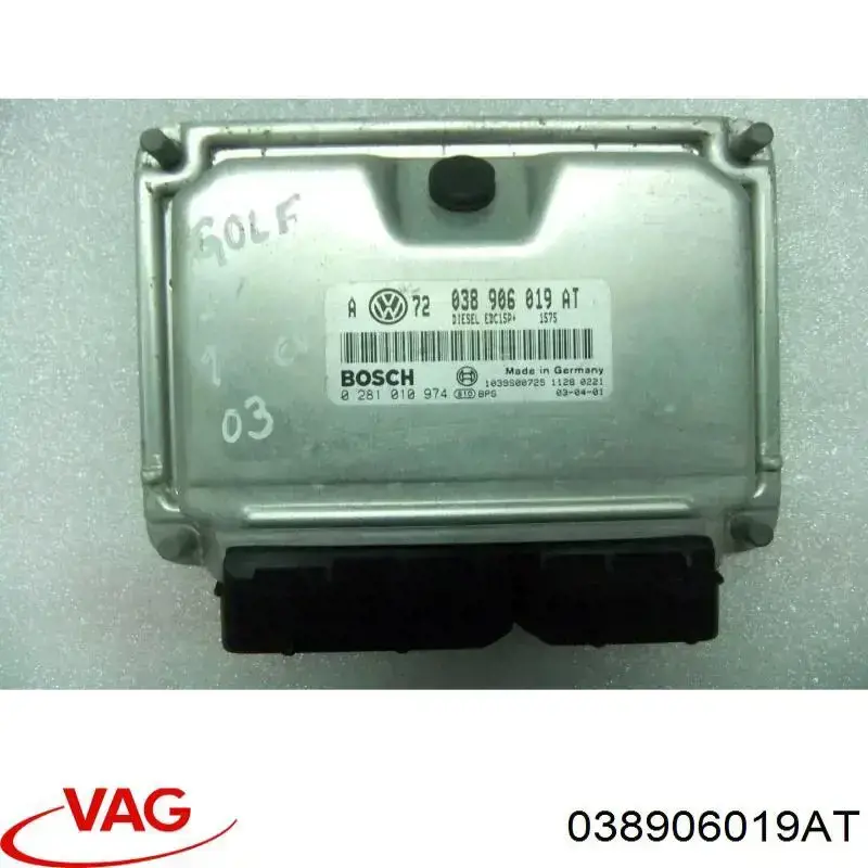 Електронний блок керування двигуном 038906019AT VAG
