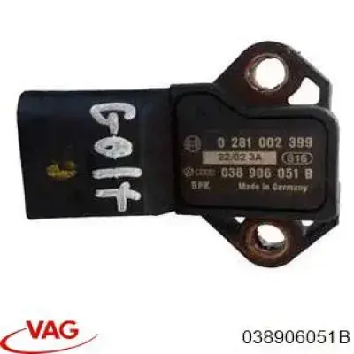 Купити 038906051B VAG Датчик тиску наддуву (датчик нагнітання повітря в турбіну)