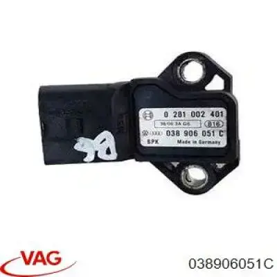 Датчик тиску наддуву (датчик нагнітання повітря в турбіну) VAG 038906051C