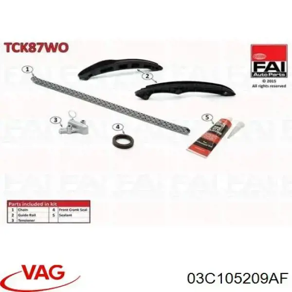 Зірочка приводу коленвала двигуна VAG 03C105209AF ціна, від 68.85 USD