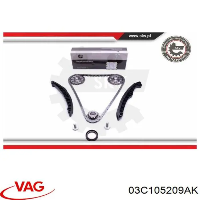 Зірка-шестерня приводу коленвалу двигуна VAG 03C105209AK ціна, від 41.44 USD