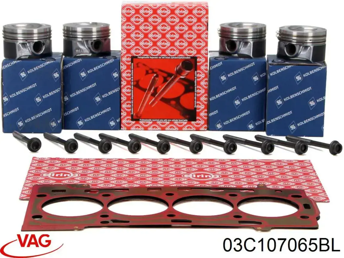 Поршень в комплекті на 1 циліндр, STD VAG 03C107065BL ціна, від 138.43 USD