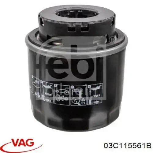 Масляний фільтр двигуна VAG 03C115561B ціна, від 7.20 USD