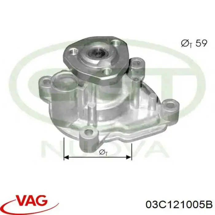 Купити 03C121005B VAG Насос охолоджуючої рідини