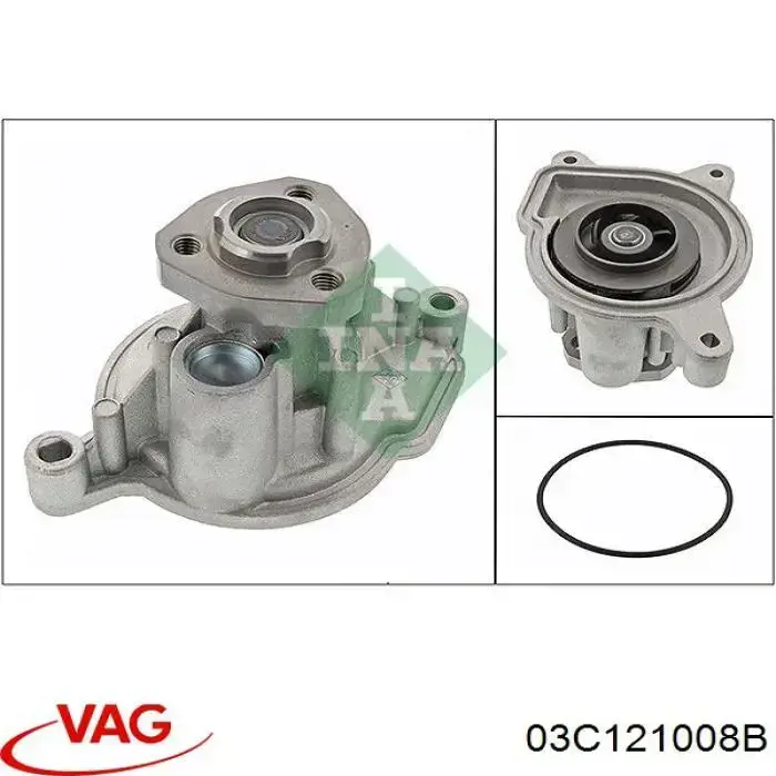Помпа охолодження VAG 03C121008B ціна, від 36.32 USD