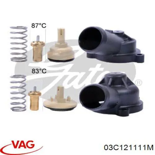 03C121111M VAG Корпус термостата в зборі