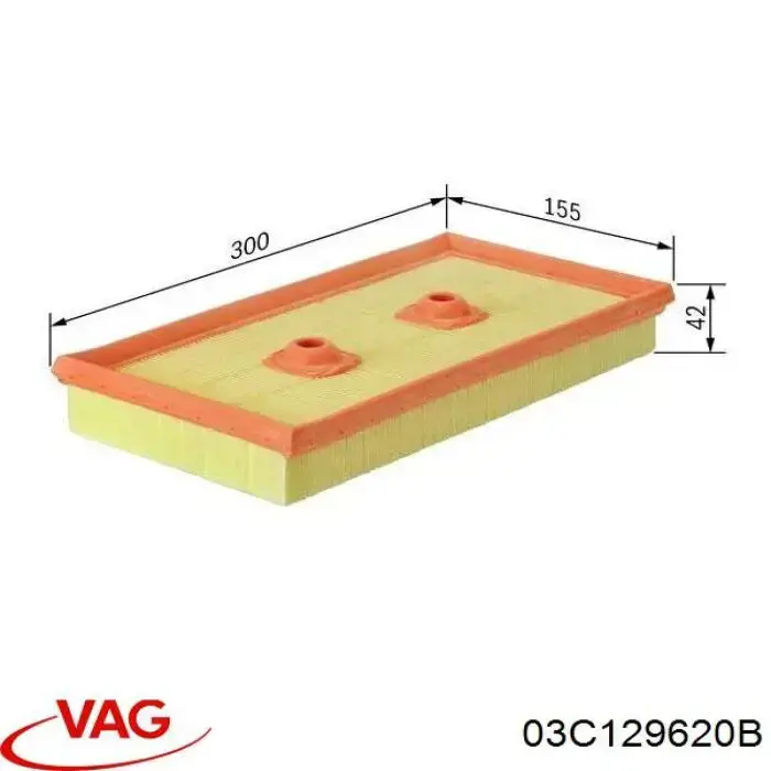 Купити 03C129620B VAG Автомобільний фільтр повітря