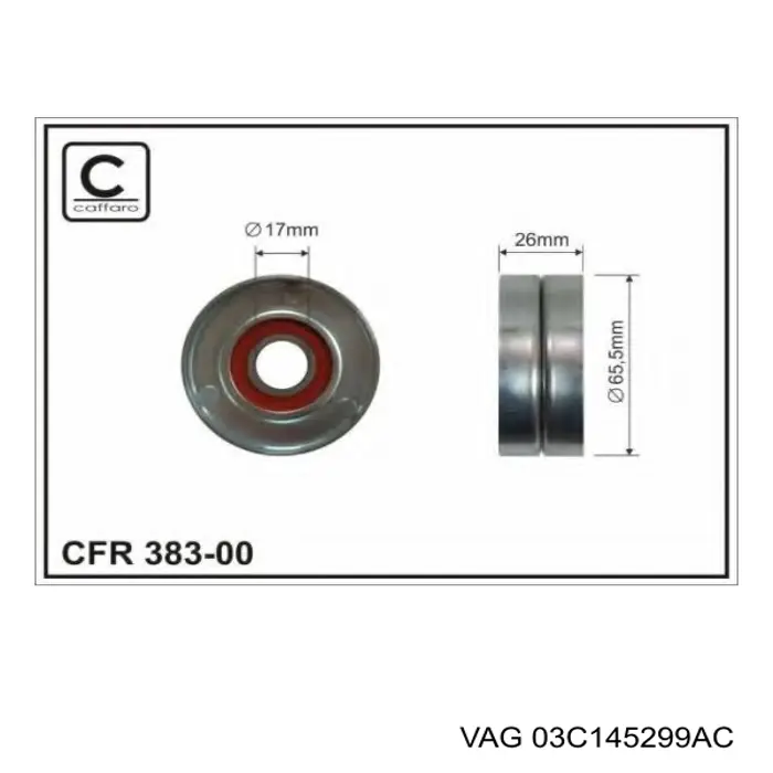 Купити 03C145299AC VAG Натягувач приводного ременя