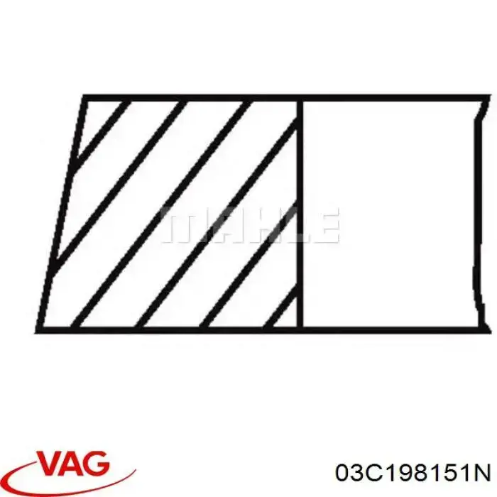 028RS101030N0 Mahle Original Кільця поршневі на 1 циліндр, STD.