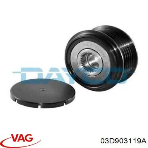 Шків генератора 03D903119A VAG