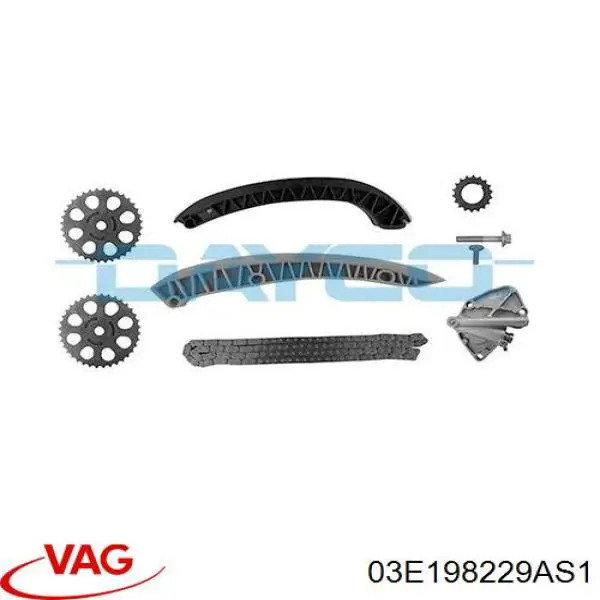Купити 03E198229AS1 VAG Комплект ланцюга ГРМ