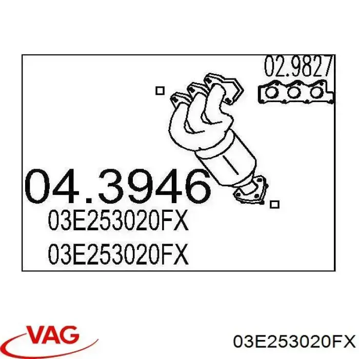Купити 9940696 Starline Випускний колектор