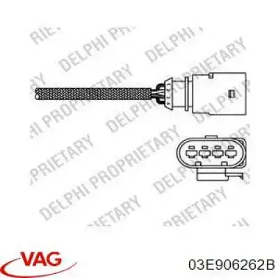 Купити 03E906262B VAG Лямбдазонд, датчик кисню до каталізатора