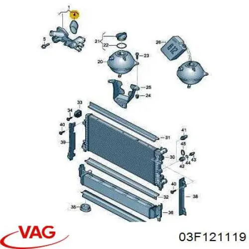 Прокладка корпусу термостата VAG 03F121119 ціна, від 3.35 USD