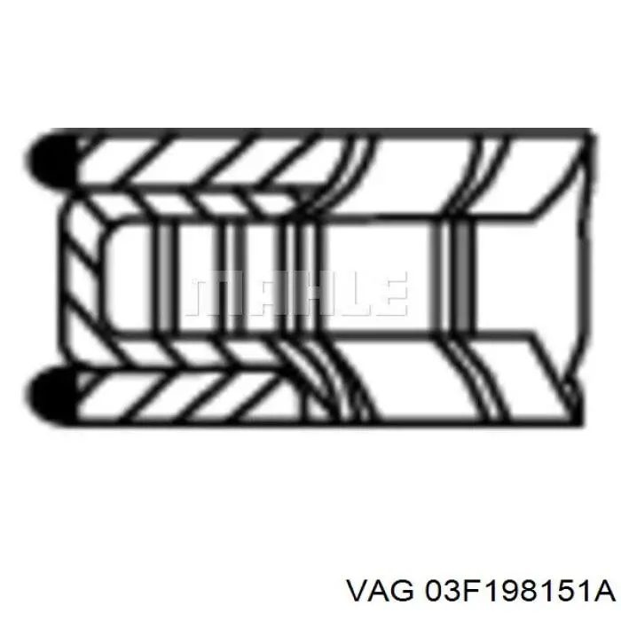 Купити 03F198151A VAG Кільця поршневі на 1 циліндр, STD.