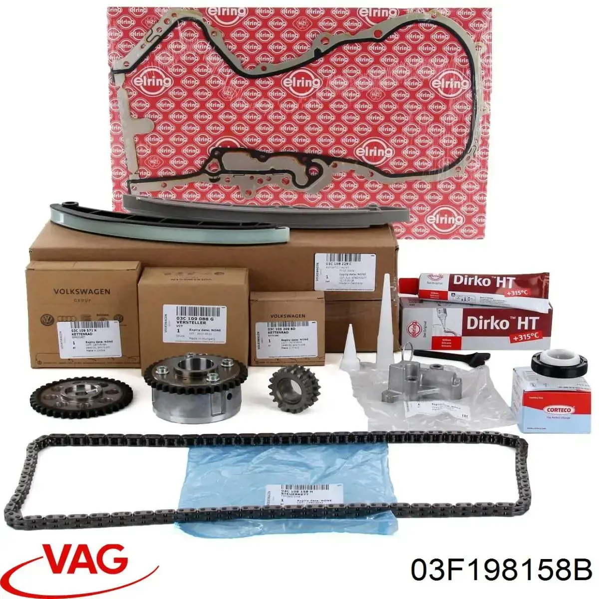 Купити 03F198158B VAG Комплект ланцюга ГРМ
