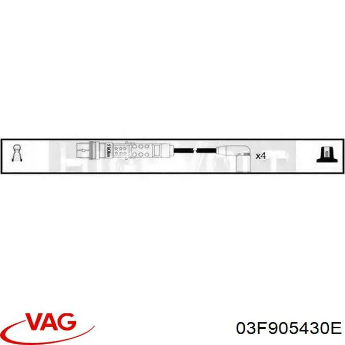 03F905430E VAG кабель високовольтний, циліндр №2