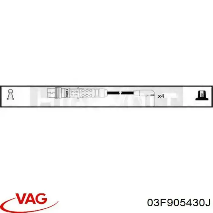 03F905430J VAG кабель високовольтний, циліндр №2
