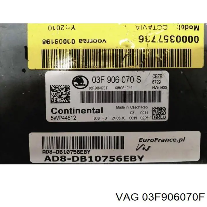 ЕБУ VAG 03F906070F ціна, від 107.06 USD