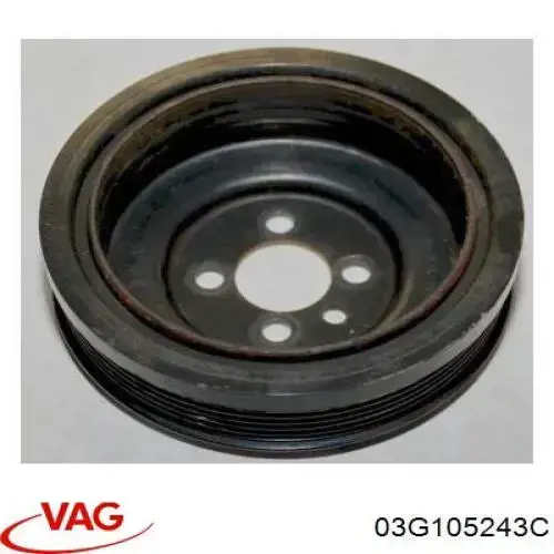 Шків колінвала 03G105243C VAG