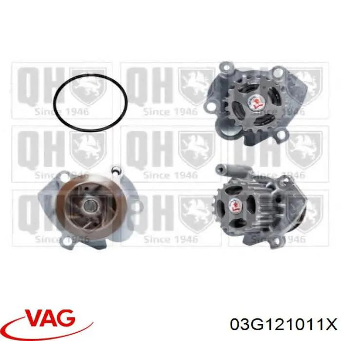 Помпа охолодження VAG 03G121011X ціна, від 28.84 USD