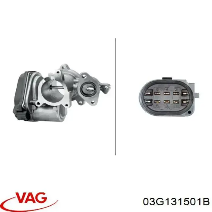 Купити 03G131501B VAG Прилади управління системи рециркуляції
