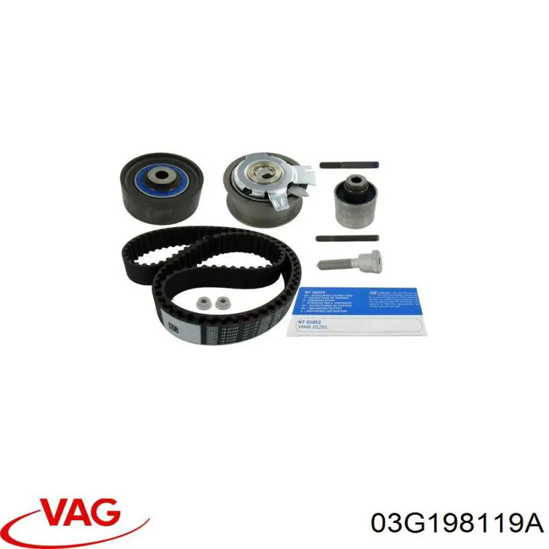 03G198119A VAG Ремінь ГРМ, комплект
