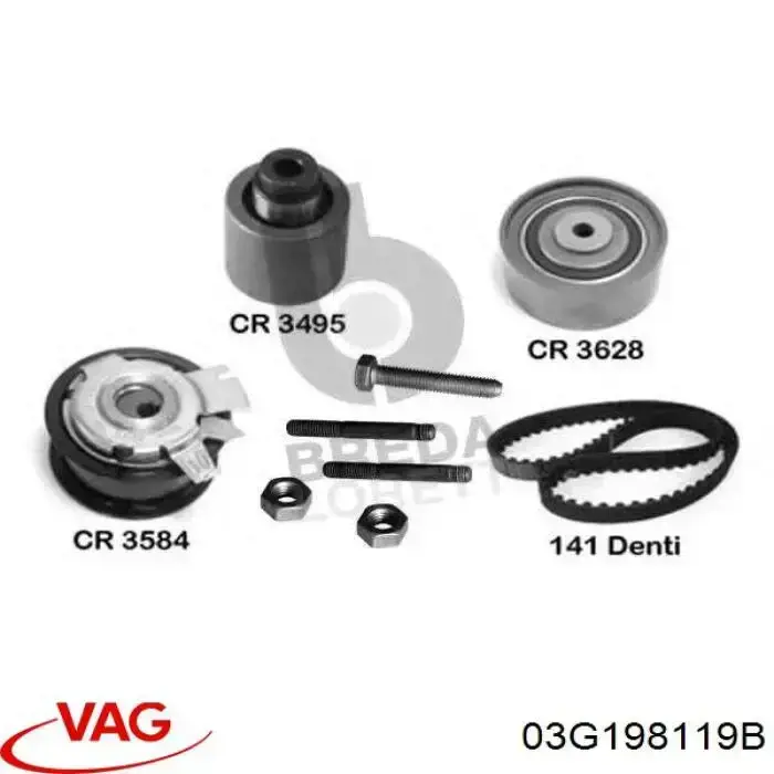 Комплект ГРМ VAG 03G198119B ціна, від 138.08 USD