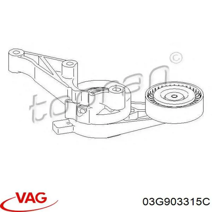 Натягувач приводного ременя VAG 03G903315C ціна, від 6.33 USD