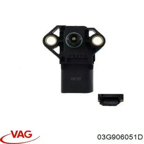 Купити 03G906051D VAG Датчик тиску наддуву (датчик нагнітання повітря в турбіну)