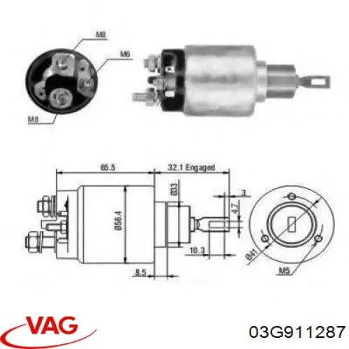 Контактор VAG 03G911287 ціна, від 38.01 USD