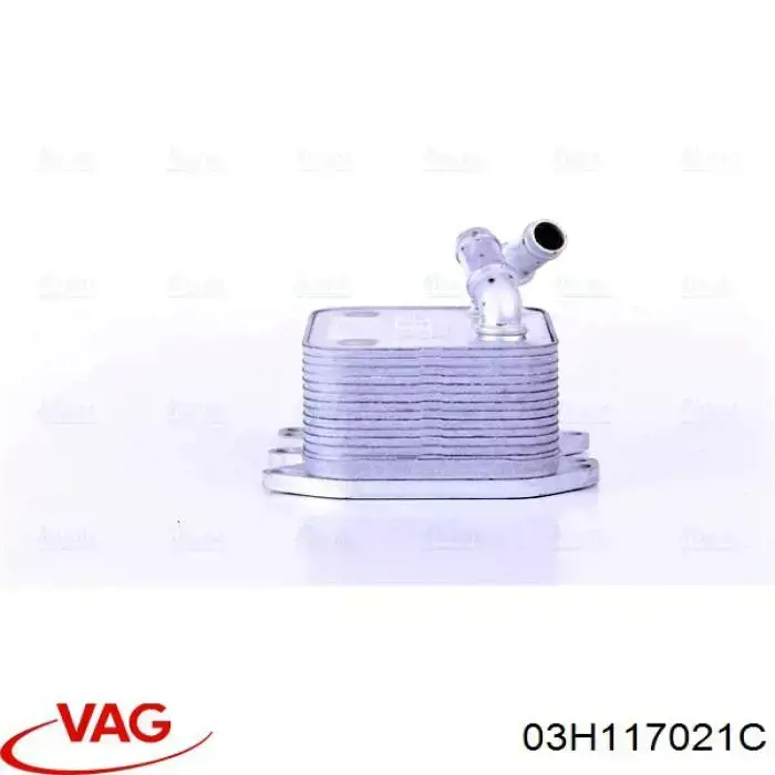 03H117021C VAG радіатор масляний (холодильник, під фільтром)