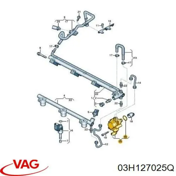 Купити 03H127025Q VAG Насос паливний високого тиску (ПНВТ) - DIESEL
