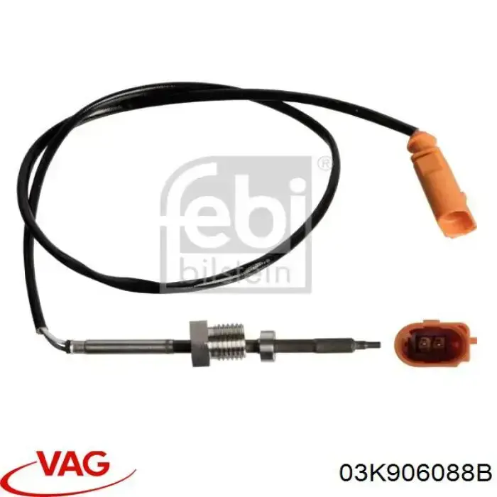 Купити 03K906088B VAG Датчик температури відпрацьованих газів (ВГ), після фільтра сажі