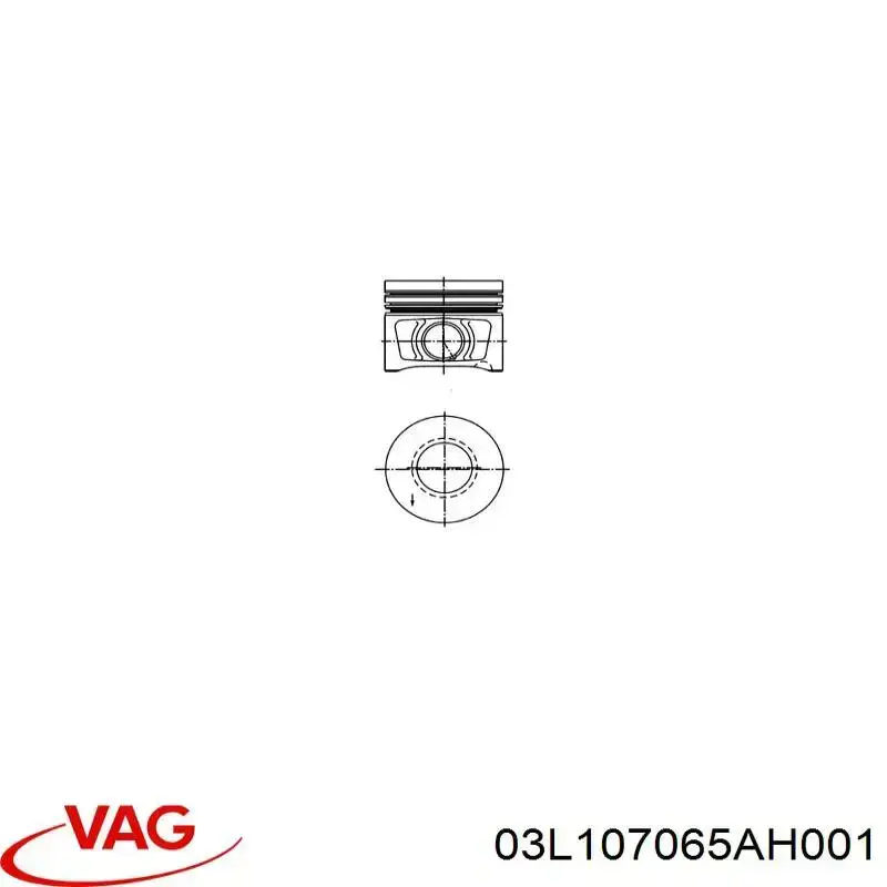 Поршень в комплекті на 1 циліндр, STD VAG 03L107065AH001 ціна, від 442.73 USD