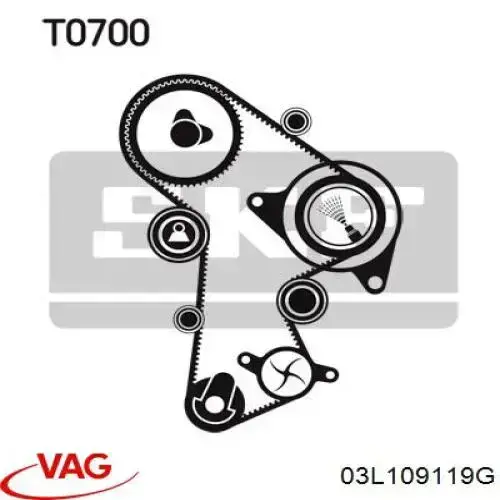Ремінь ГРМ 03L109119G VAG