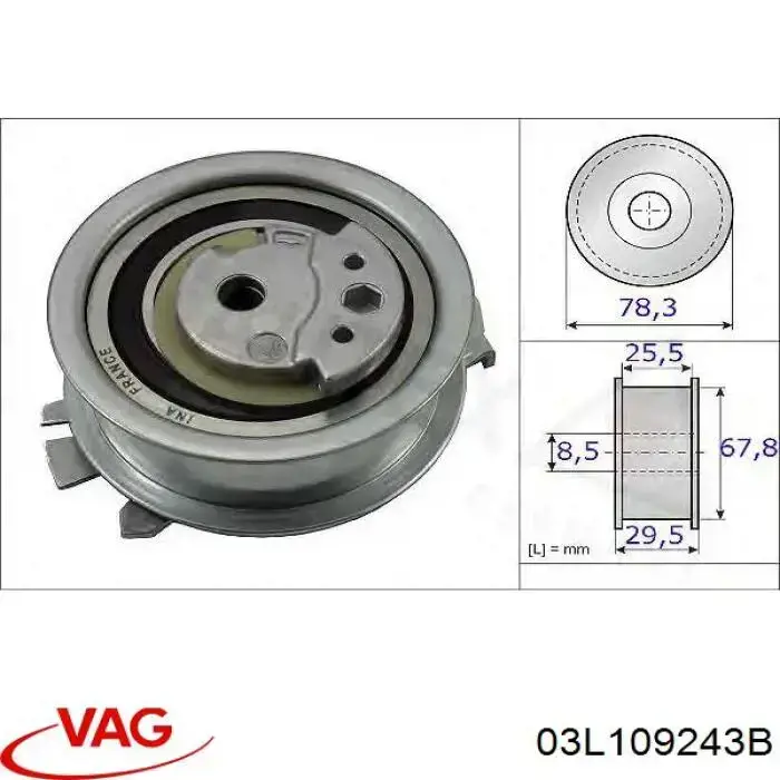 03L109243B VAG Ролик натягувач