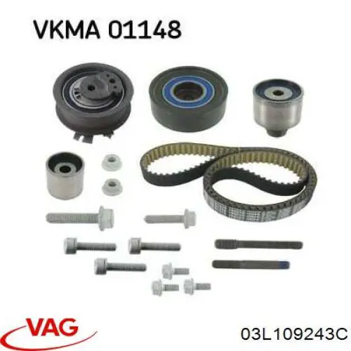 Ролик натягувача ременя ГРМ 03L109243C VAG