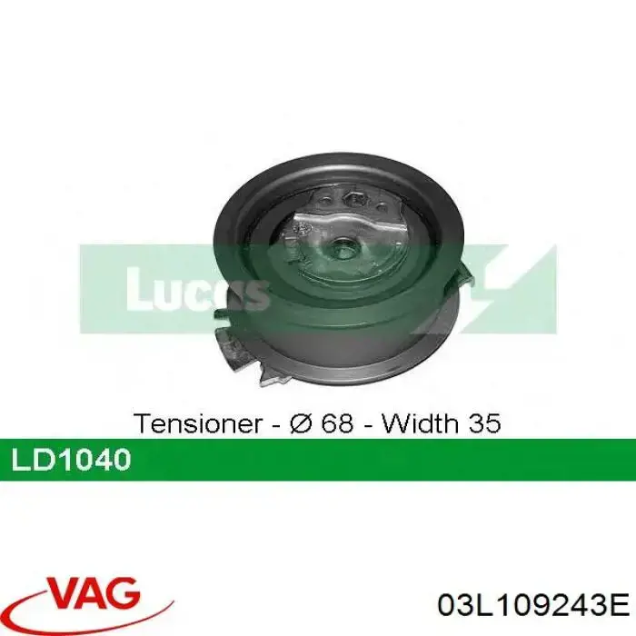 03L109243E VAG Ролик натягувач