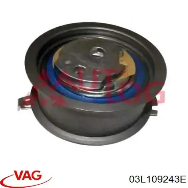 Ролик натяжителя ременя газорозподілу VAG 03L109243E ціна, від 42.39 USD