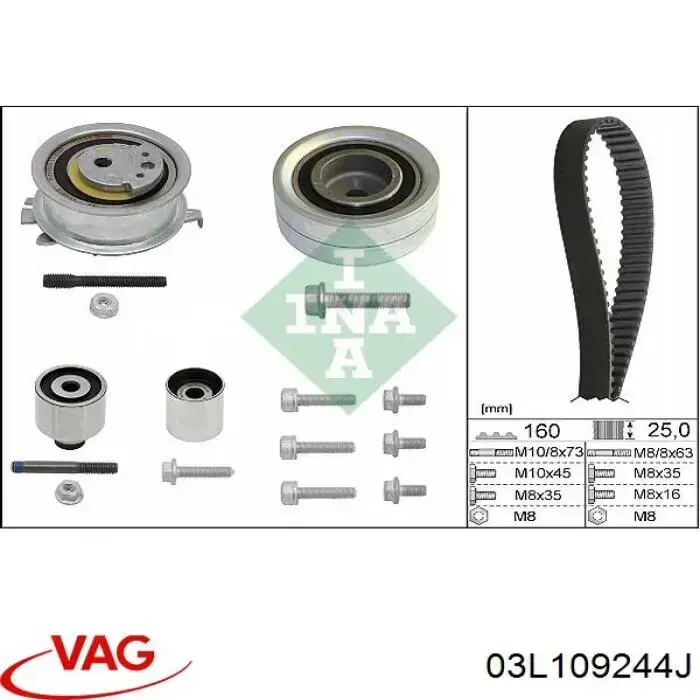 Купити 03L109244J VAG Ролик паразитний ГРМ