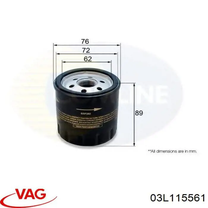 Фільтр масляний VAG 03L115561