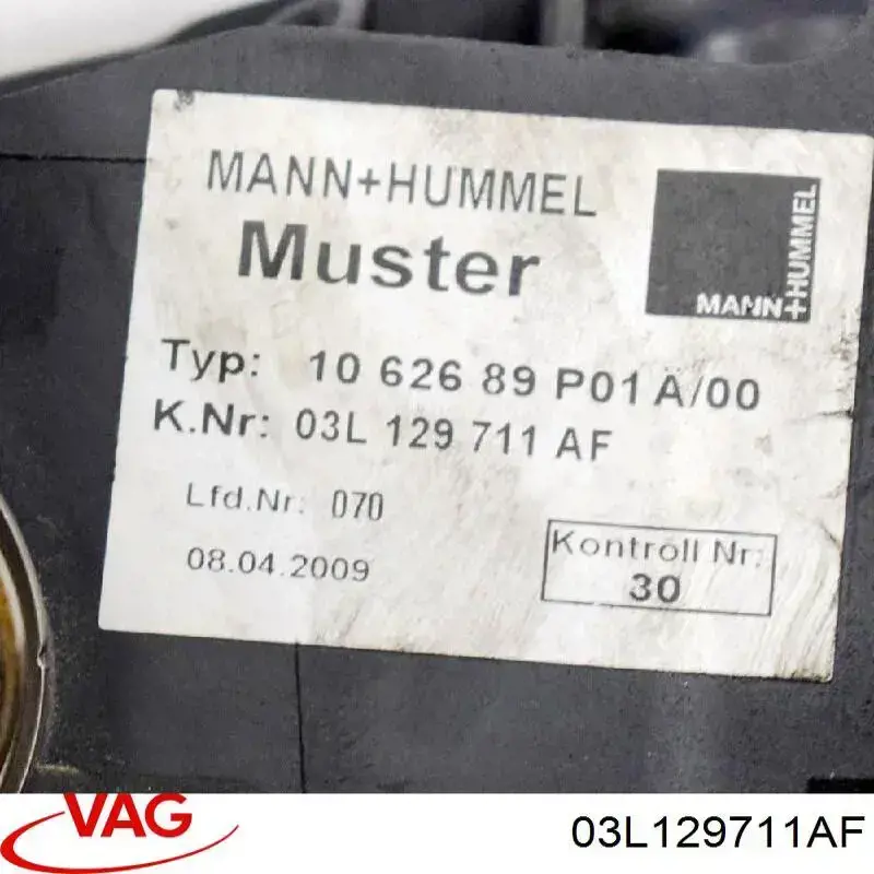 Колектор впускний VAG 03L129711AF ціна, від 11.26 USD