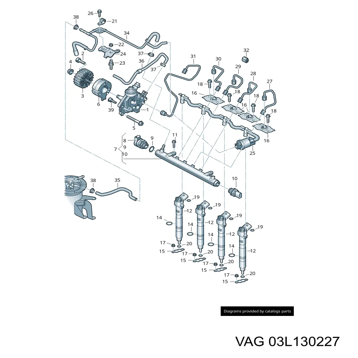 03L130227 VAG Фланець шестерні розподільного валу